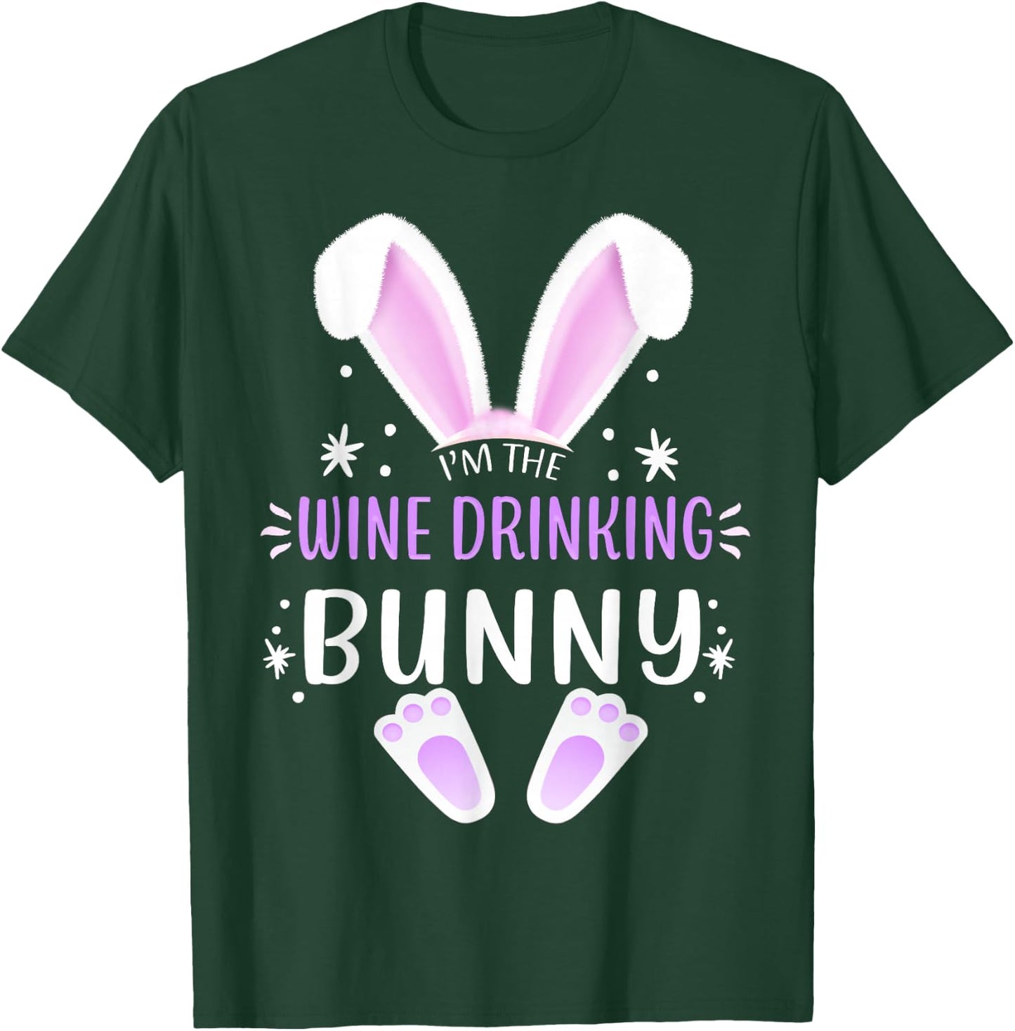 I'm The Wine Drinking Bunny Easter Day Family Matching Style T-Shirt - T-Shirt | Forest