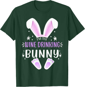 I'm The Wine Drinking Bunny Easter Day Family Matching Style T-Shirt - T-Shirt | Forest