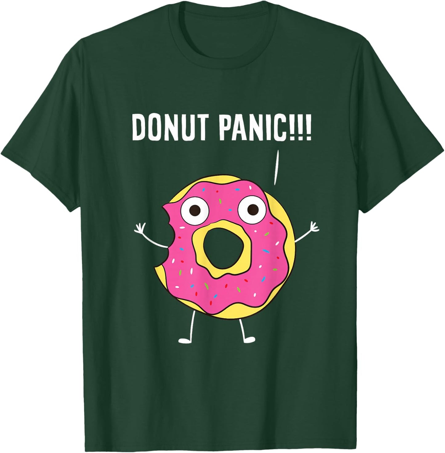Donuts Funny Doughnut Panic Sweets Donuts T-Shirt - T-Shirt | Forest