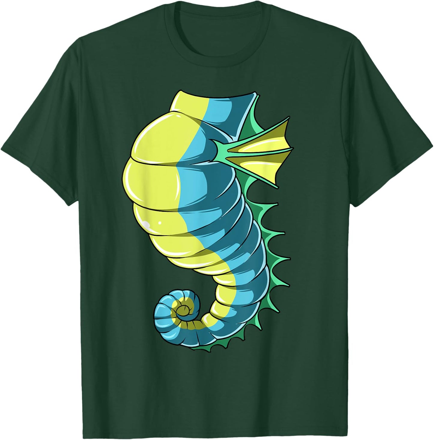 Seahorse Costume Seahorse Body Headless Seahorse Costume T-Shirt - T-Shirt | Forest