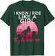 I Know i ride Like a Girl Barrel Racing Horse Rodeo Cowgirl T-Shirt - T-Shirt | Forest