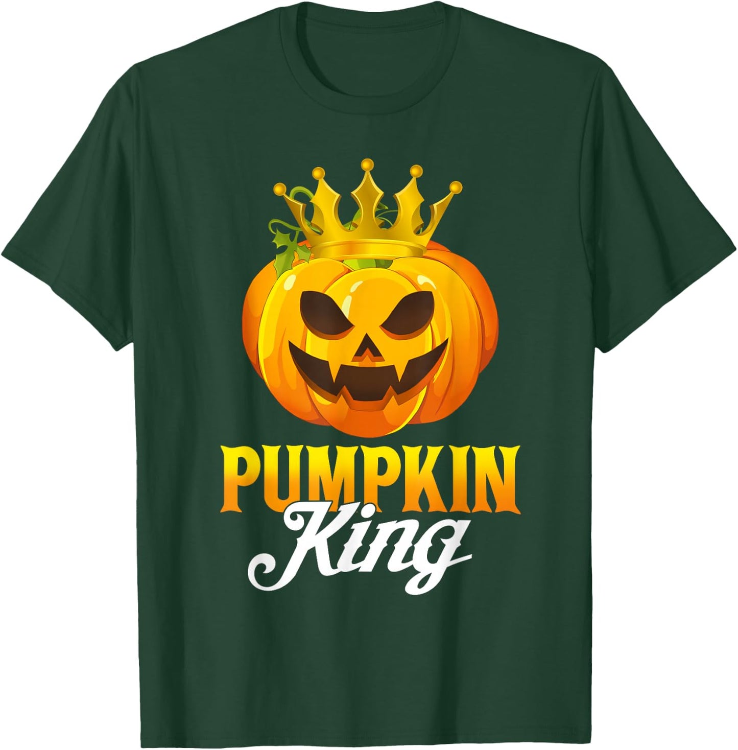 Vintage Pumpkin King Funny Pumpkin Couple Costume Halloween T-Shirt - T-Shirt | Forest