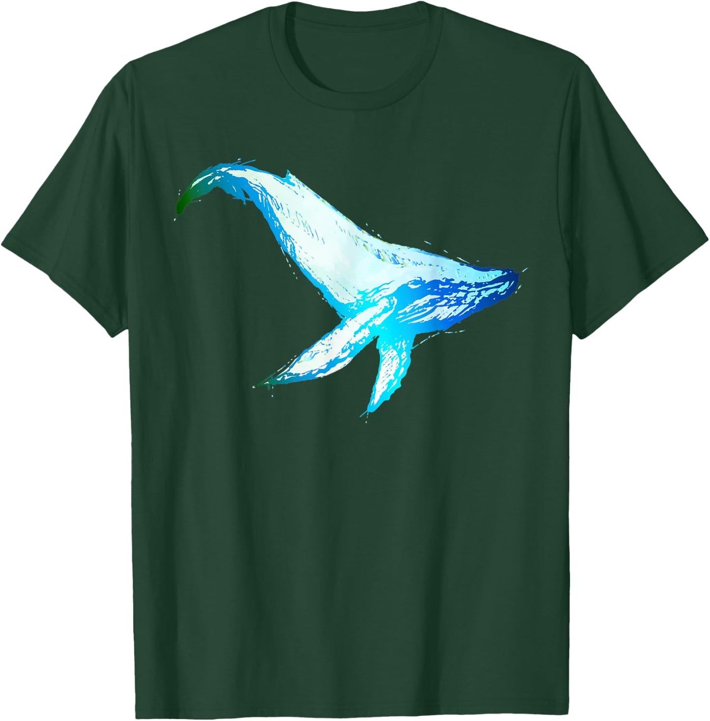 Sea Creature Kids Humpback Whale Kids Men Women T-Shirt - T-Shirt | Forest