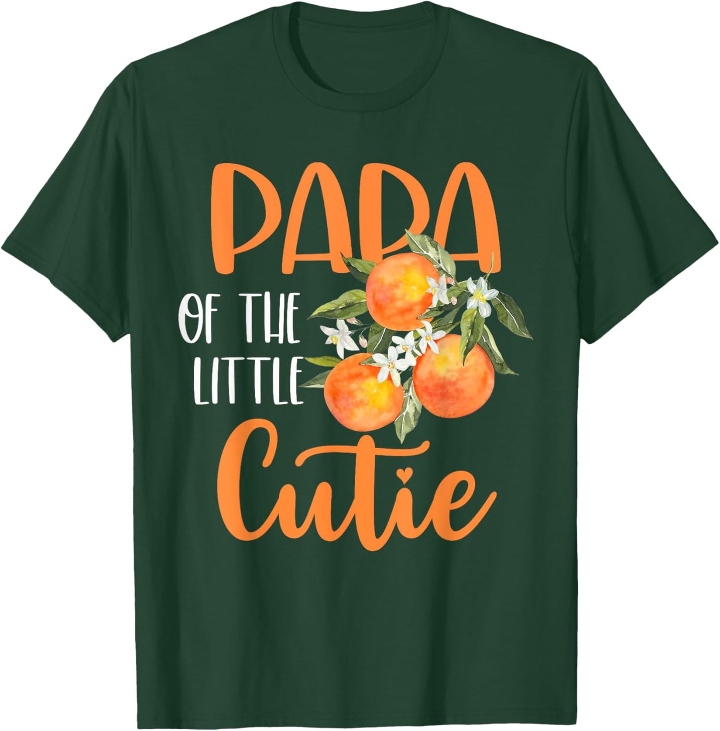 Papa Little Cutie Baby Shower Orange 1st Birthday Party T-Shirt - T-Shirt | Forest