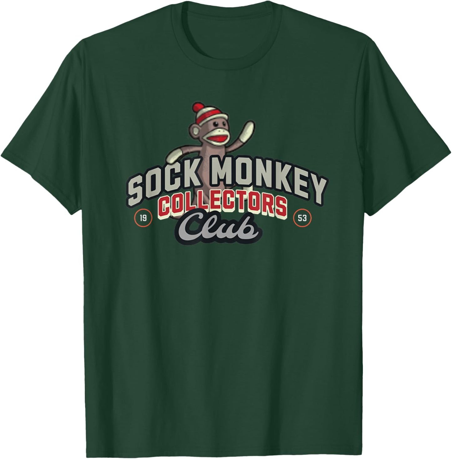 Sock Monkey Collectors Club Est 1953 Sock Monkey T-Shirt - T-Shirt | Forest
