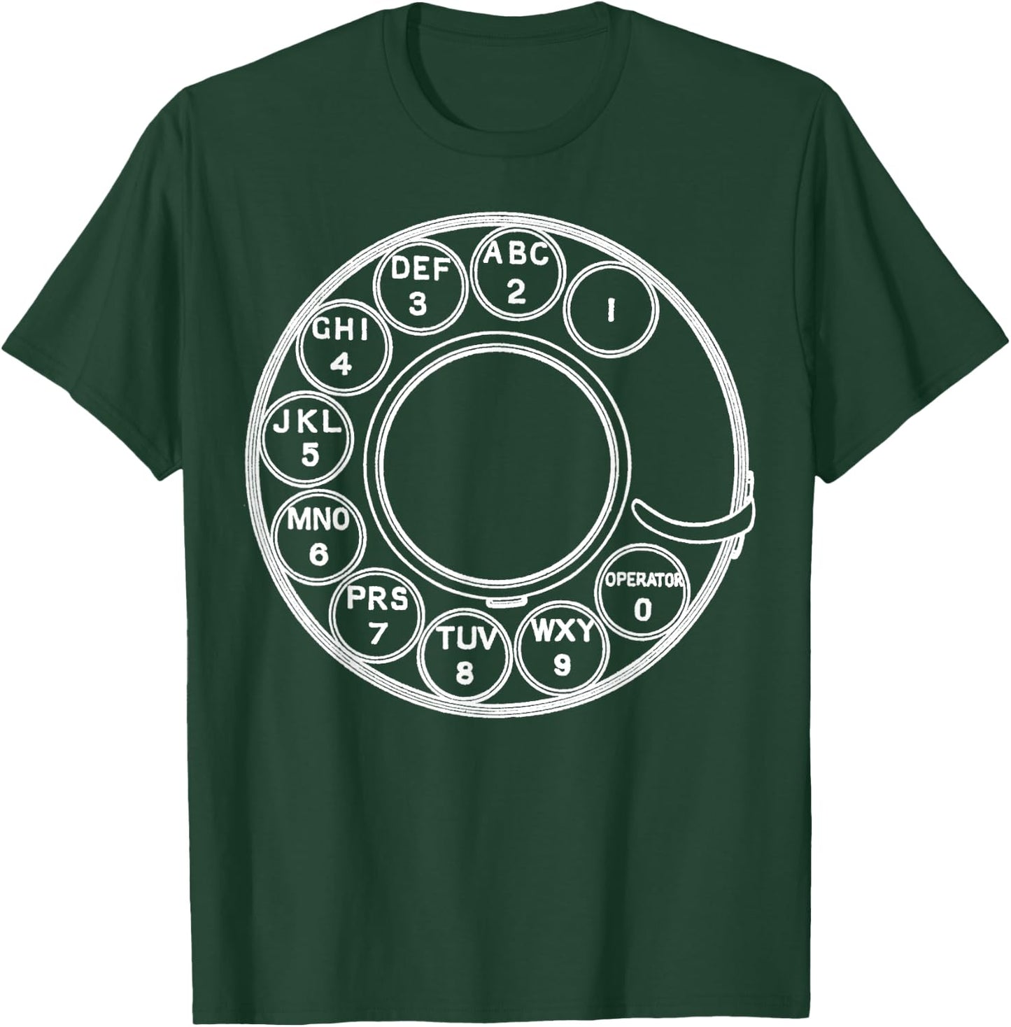Nerdy Vintage Rotary Phone Dial Math Science Teacher White Men Women Girls Kids T-Shirt - T-Shirt | Forest