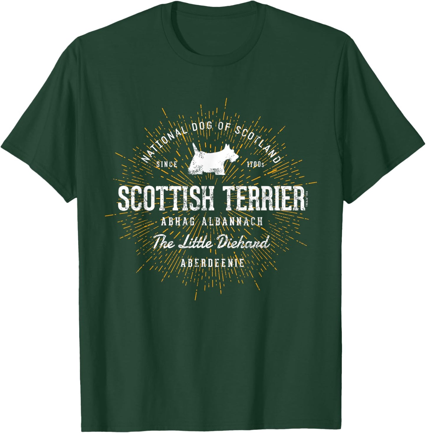 Vintage Scottie for Dog Lovers Scottish Terrier T-Shirt - T-Shirt | Forest