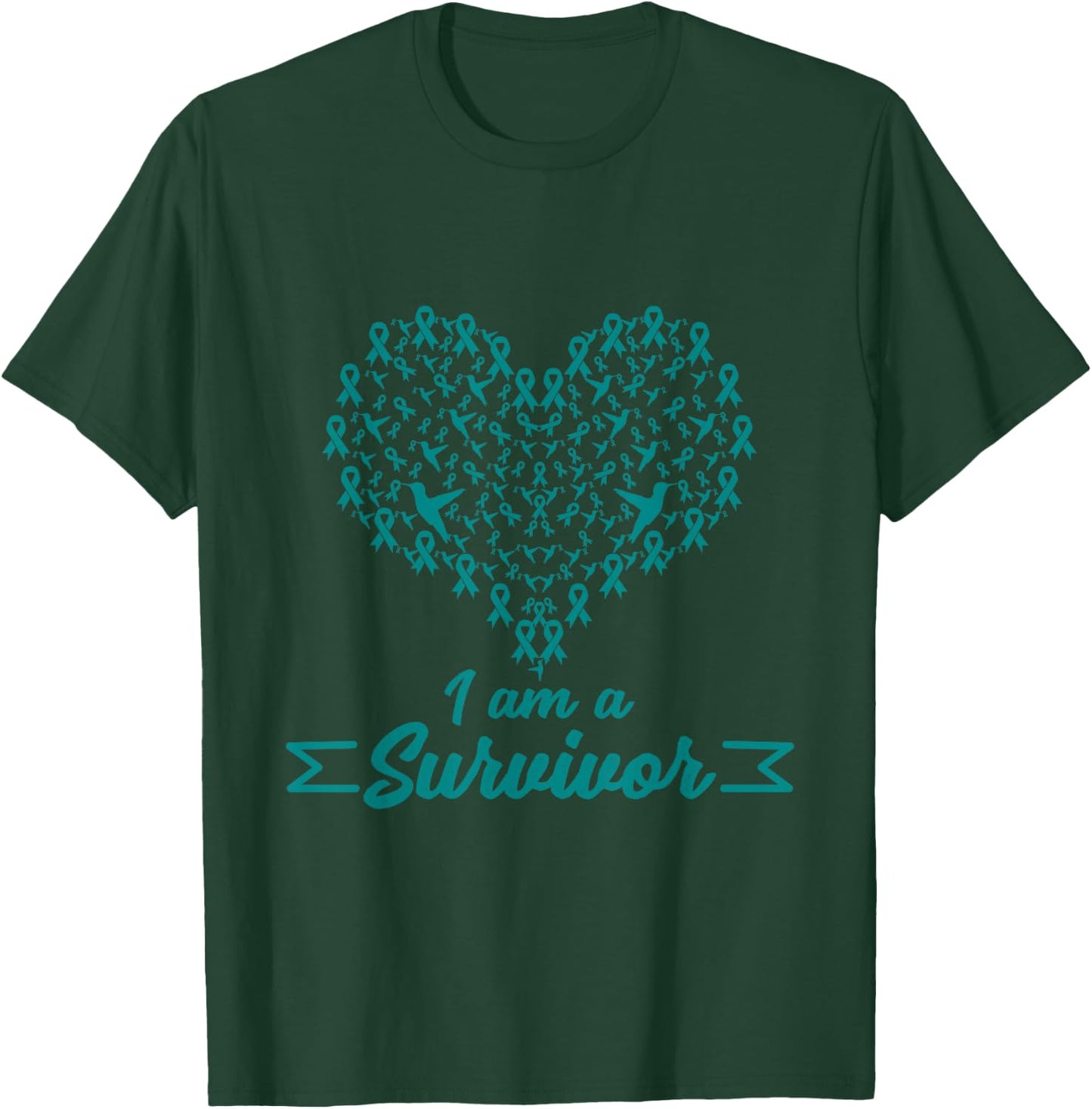 Cancer Survivor Gift Cervical Cancer Awareness T-Shirt - T-Shirt | Forest
