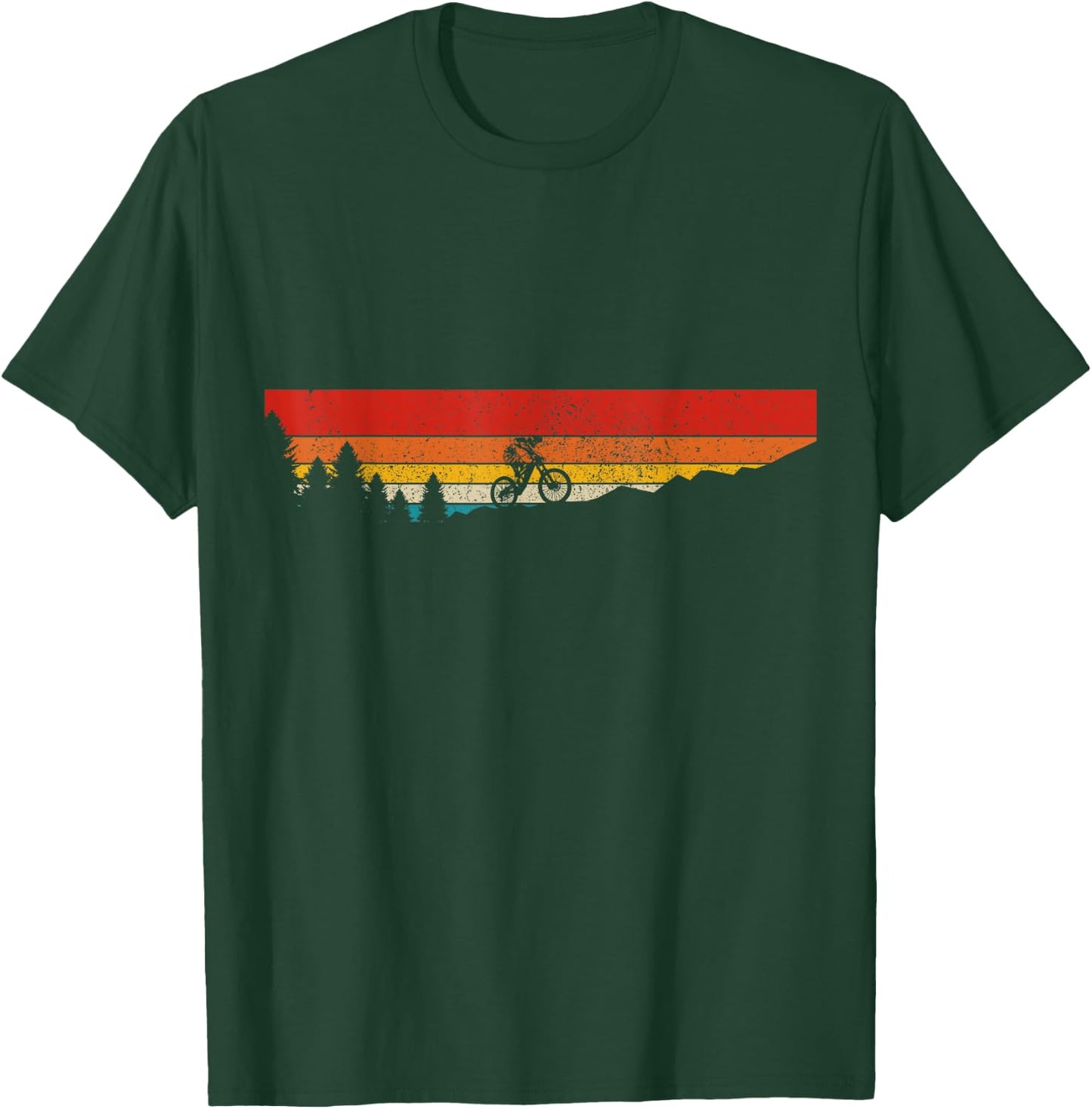 Mountain Bike Vintage MTB Downhill Mountain Biker T-Shirt - T-Shirt | Forest