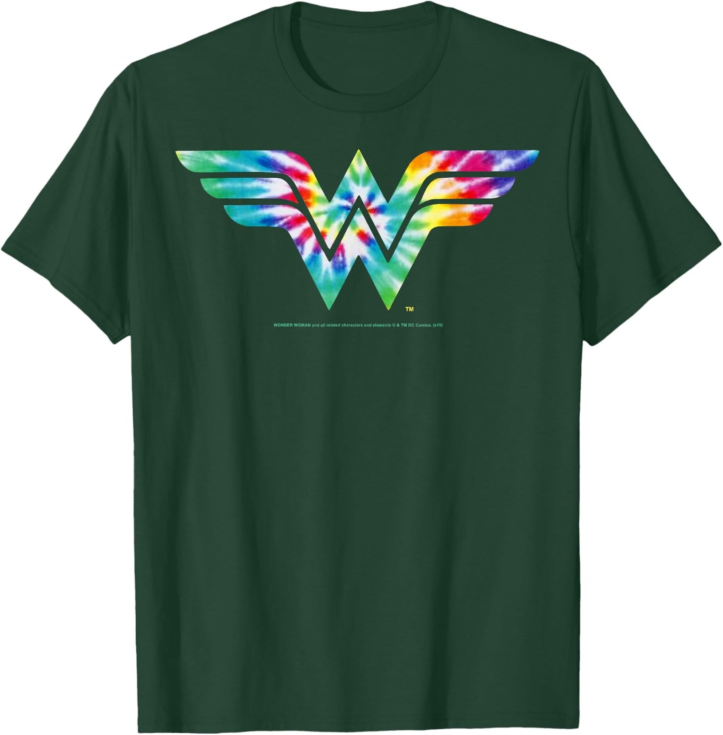 DC Comics Wonder Woman Tie Dye Logo Small T-Shirt - T-Shirt | Forest
