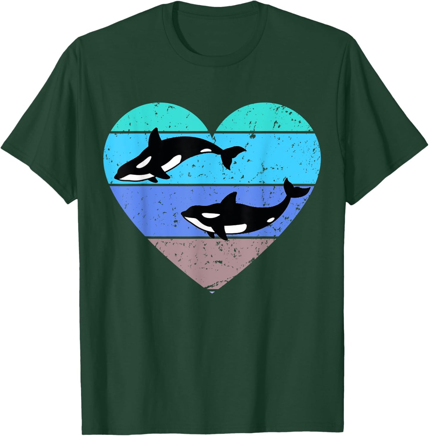 Orca Killer Whale Retro Gift T-Shirt - T-Shirt | Forest