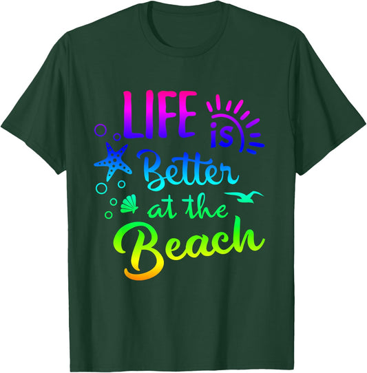 Beach - Life Is Better at The Beach - Women Tropical T-Shirt - T-Shirt | Forest