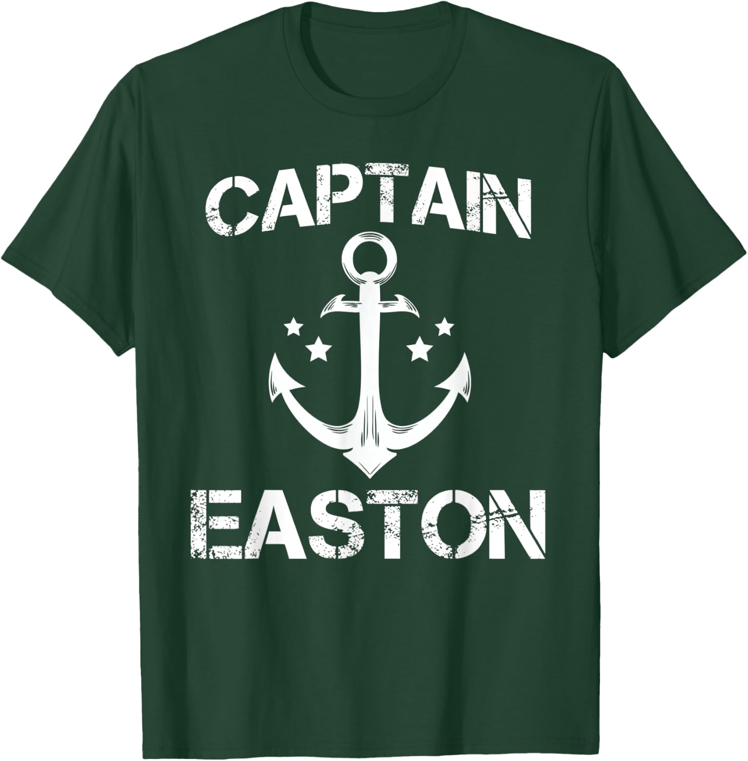 CAPTAIN EASTON Funny Birthday Personalized Name Boat Gift T-Shirt - T-Shirt | Forest