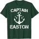 CAPTAIN EASTON Funny Birthday Personalized Name Boat Gift T-Shirt - T-Shirt | Forest