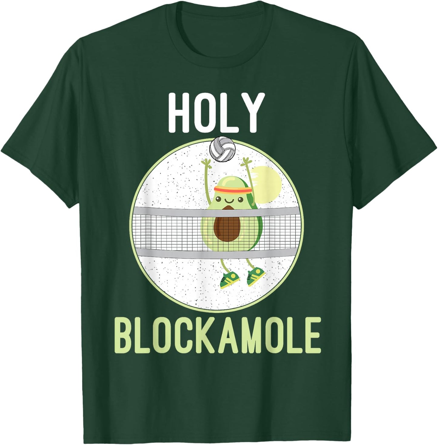 Holy Blockamole Funny Volleyball Block Avocado Teen girls T-Shirt - T-Shirt | Forest