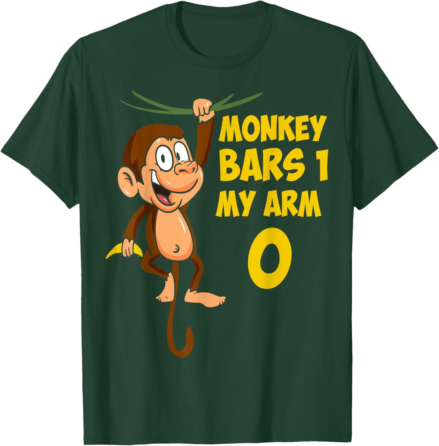 Broken Arm Monkey Bars I Monkey Art I Kids Monkey T-Shirt - T-Shirt | Forest