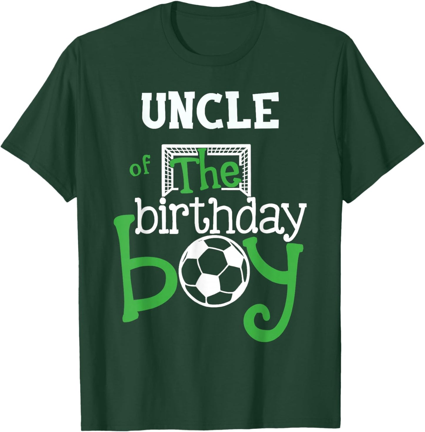 Uncle of The Birthday Boy Soccer Player Matching Family T-Shirt - T-Shirt | Forest