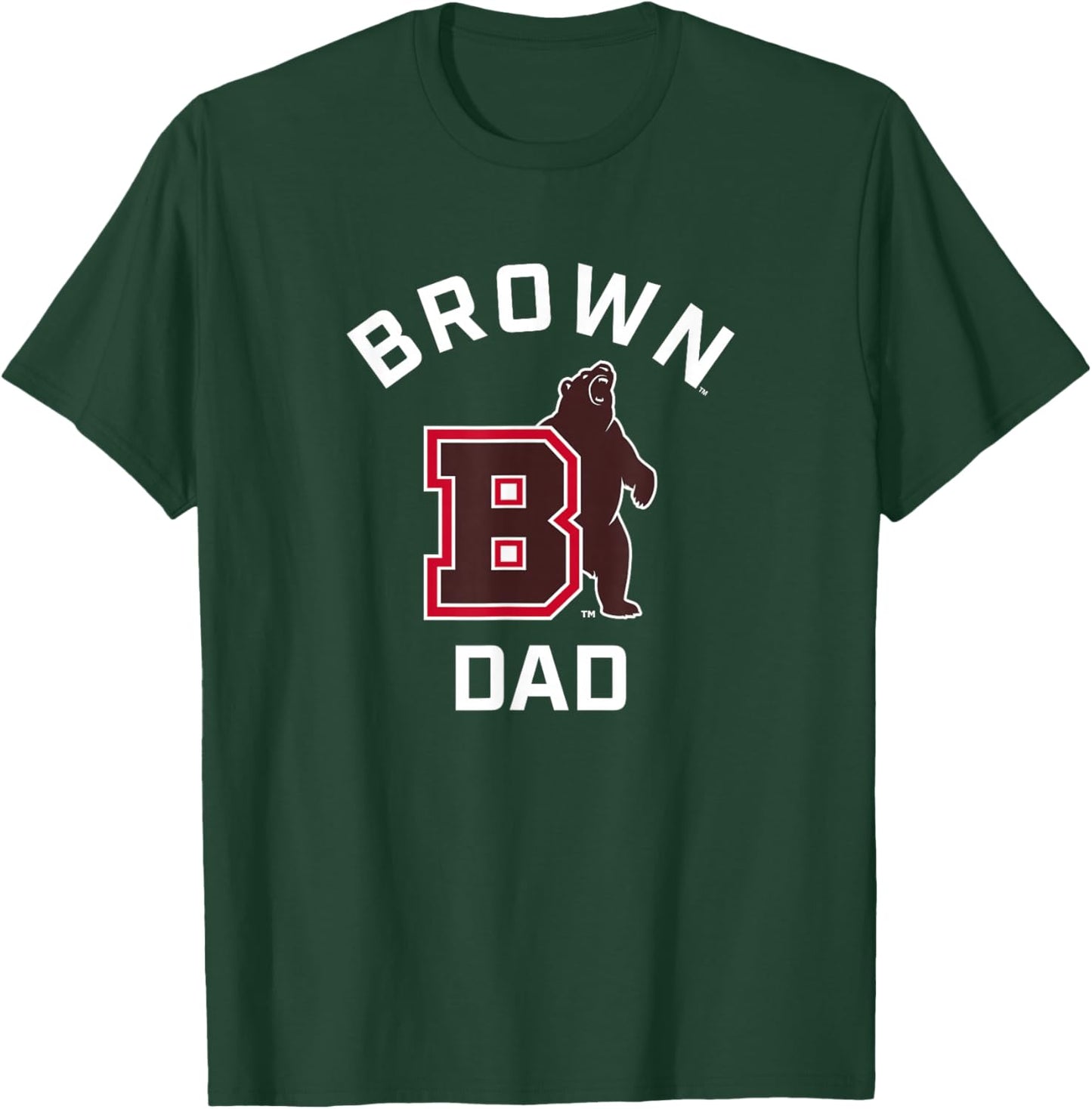 Brown University Bears Arched Dad T-Shirt - T-Shirt | Forest