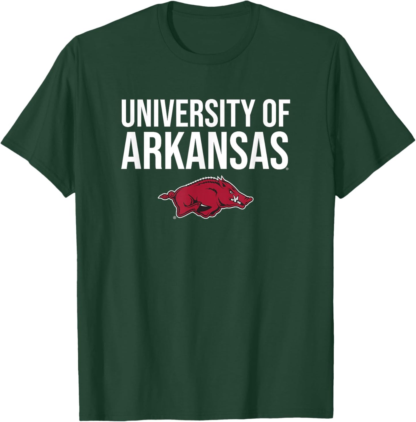 University of Arkansas Razorbacks Stacked T-Shirt - T-Shirt | Forest