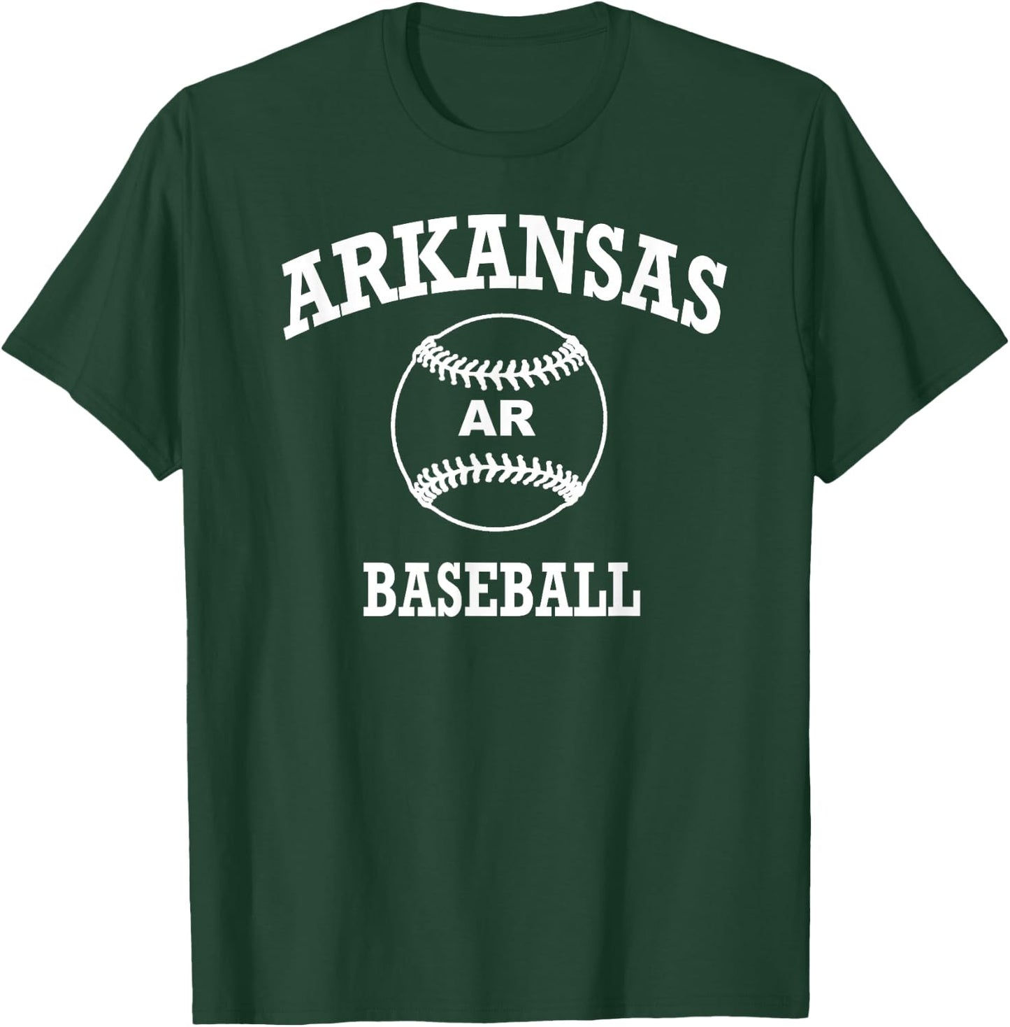 Classic Baseball Logo Arkansas Retro Design College State T-Shirt - T-Shirt | Forest