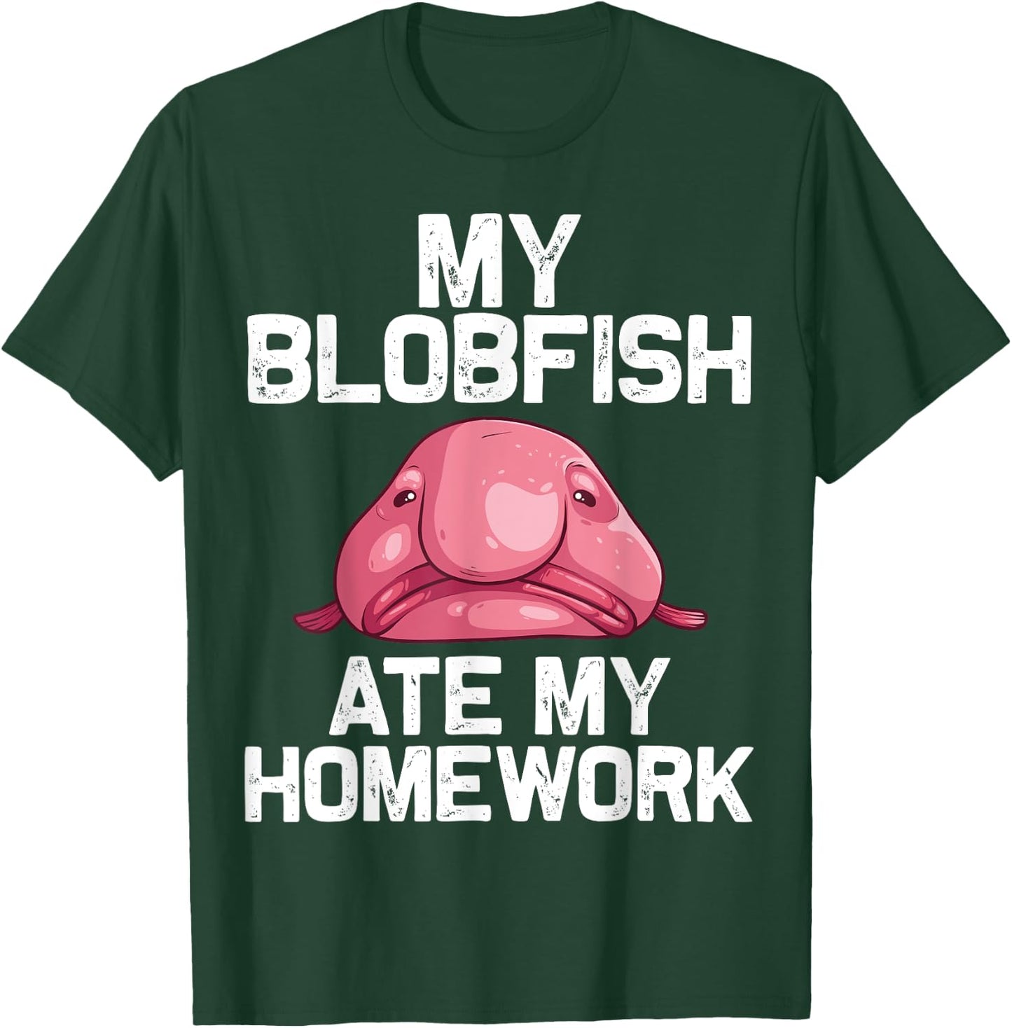Funny Blobfish Gift Kids Boys Girls Stuffed Sea Animal Lover T-Shirt - T-Shirt | Forest