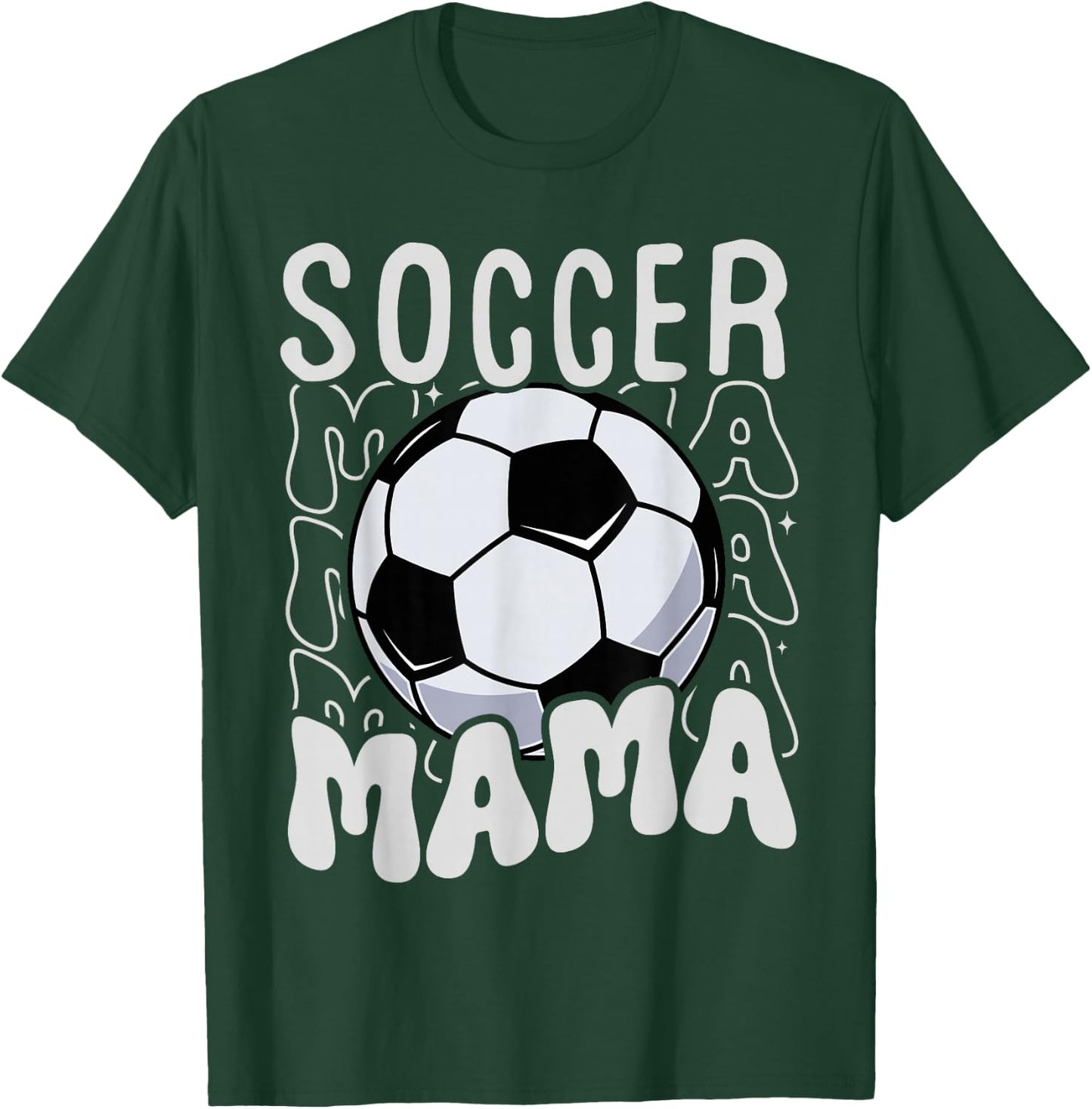 Soccer Mama Groovy Retro Soccer Mom Mothers Day T-Shirt - T-Shirt | Forest