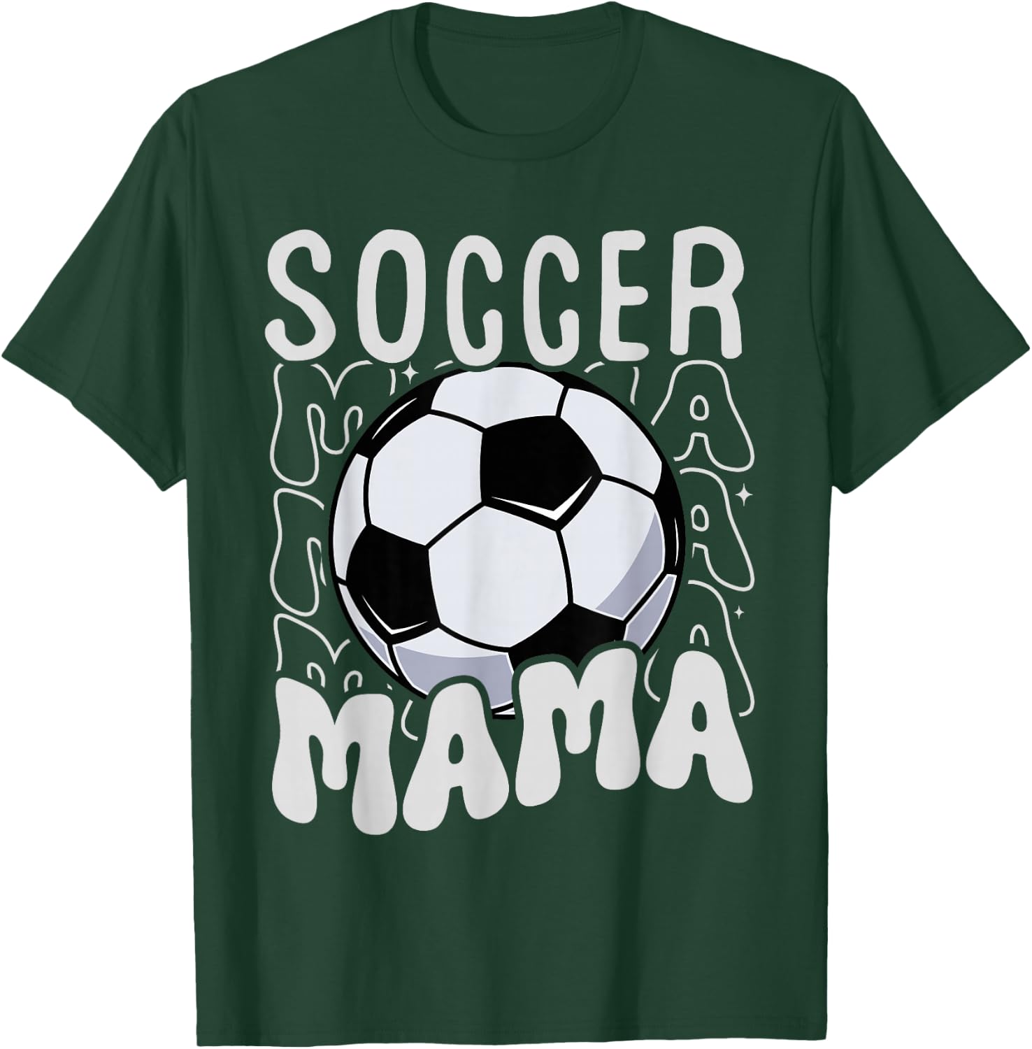 Soccer Mama Groovy Retro Soccer Mom Mothers Day T-Shirt - T-Shirt | Forest