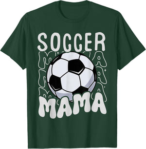 Soccer Mama Groovy Retro Soccer Mom Mothers Day T-Shirt - T-Shirt | Forest
