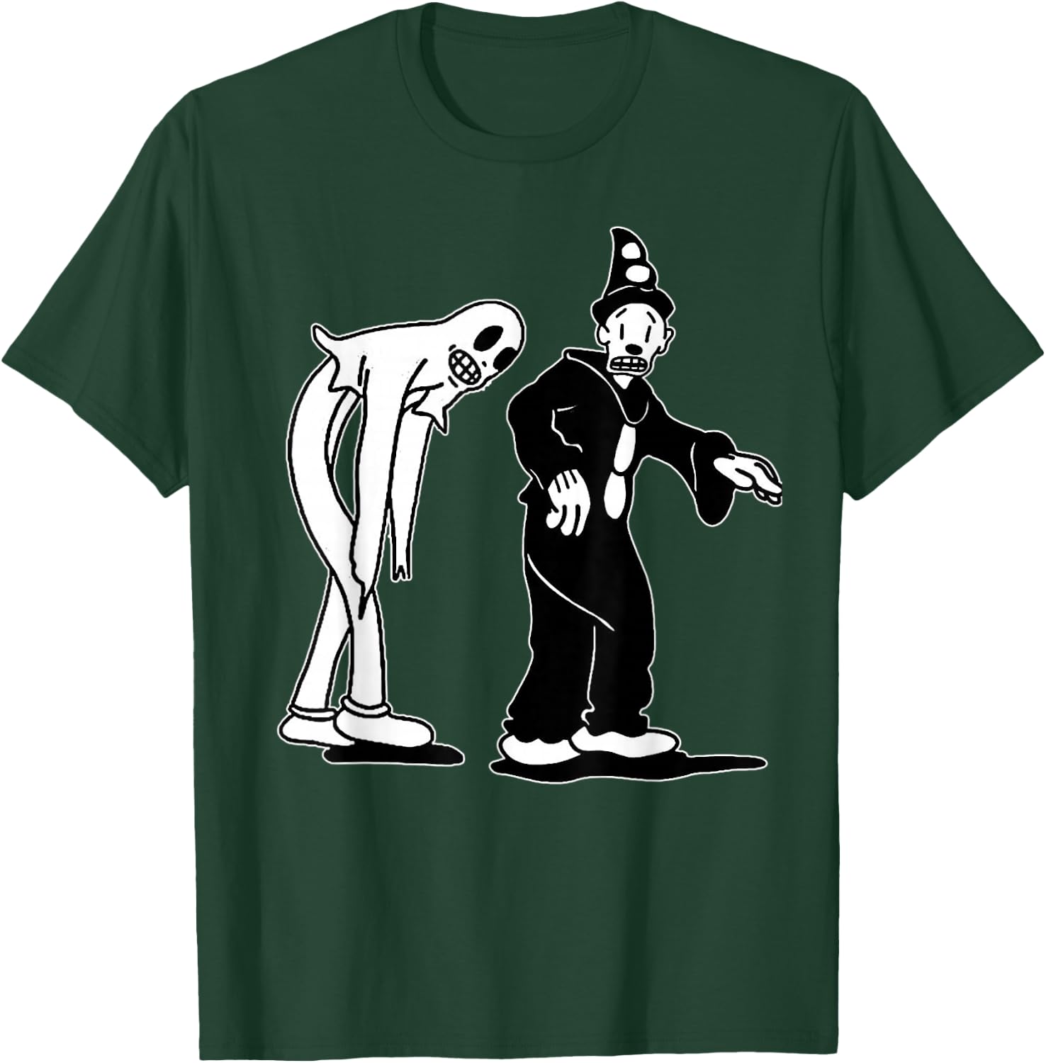 Koko the Clown and Ghost Creeping T-Shirt - T-Shirt | Forest