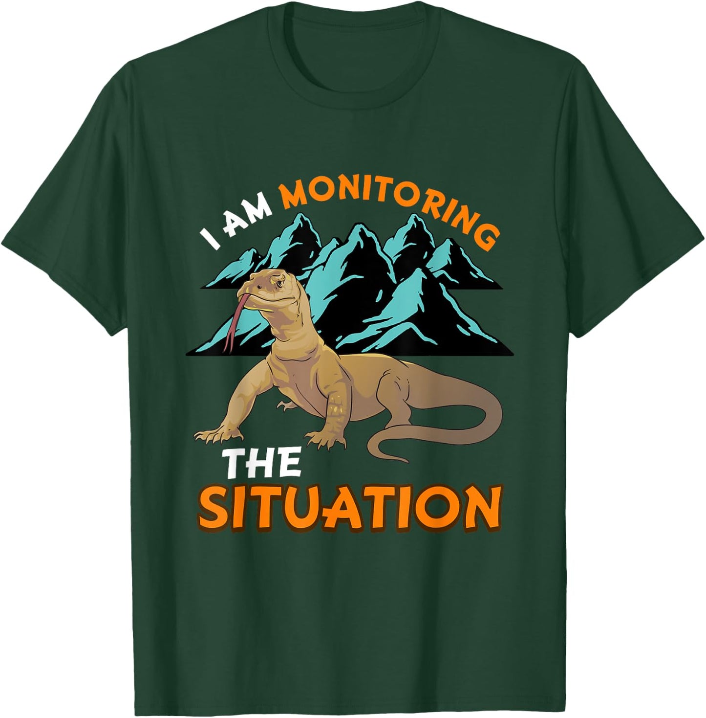 Funny Pet Monitor Lizard Graphic Humor Graphic Reptile T-Shirt - T-Shirt | Forest