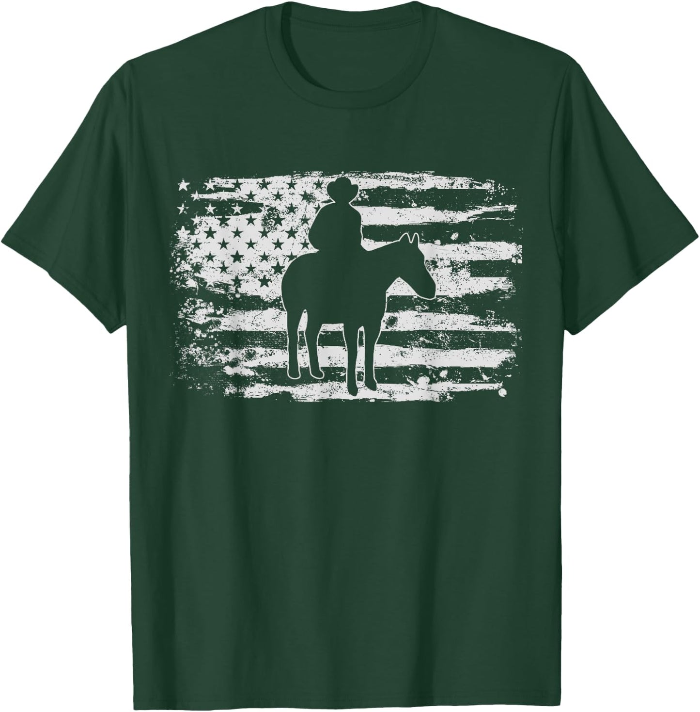 Cowboy Rodeo Horse Riding Vintage Gift T-Shirt - T-Shirt | Forest