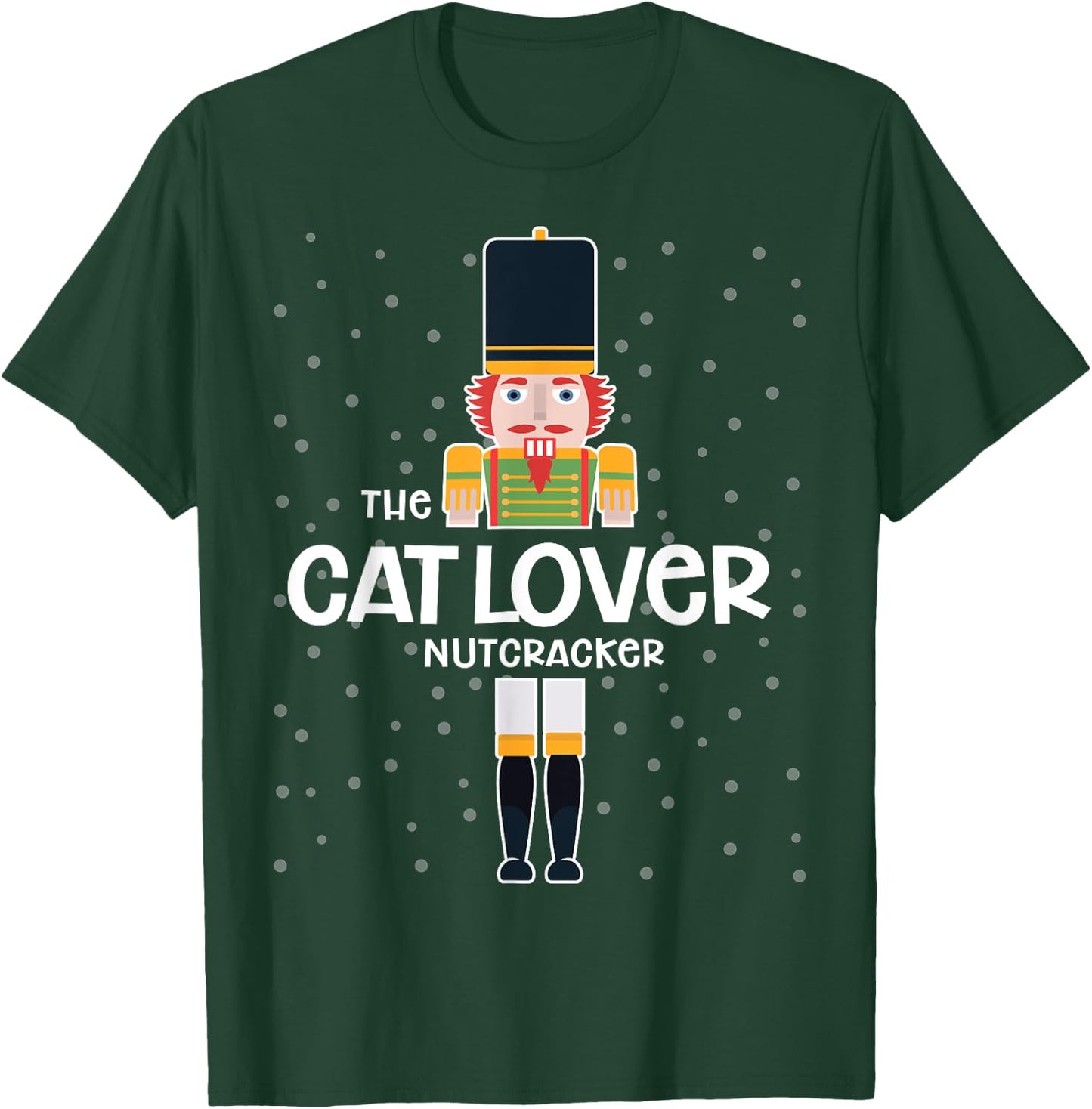 Cat Lover Nutcracker Family Matching Funny Pajama Men Women Kids T-Shirt - T-Shirt | Forest