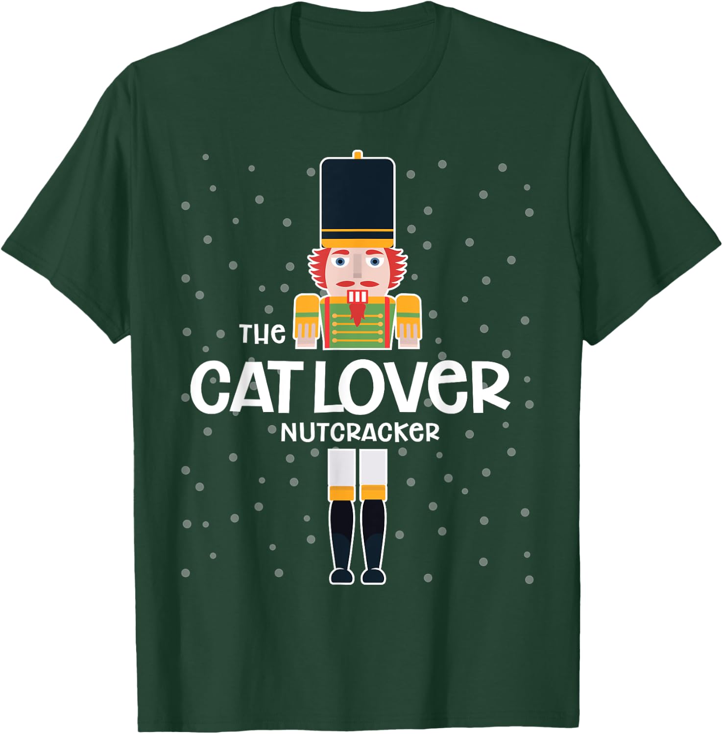 Cat Lover Nutcracker Family Matching Funny Pajama Men Women Kids T-Shirt - T-Shirt | Forest