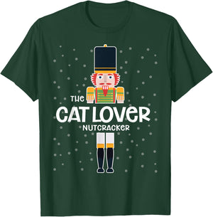 Cat Lover Nutcracker Family Matching Funny Pajama Men Women Kids T-Shirt - T-Shirt | Forest