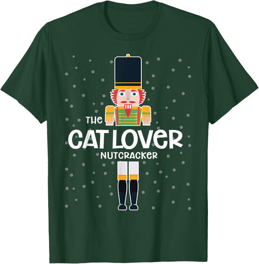 Cat Lover Nutcracker Family Matching Funny Pajama Men Women Kids T-Shirt - T-Shirt | Forest