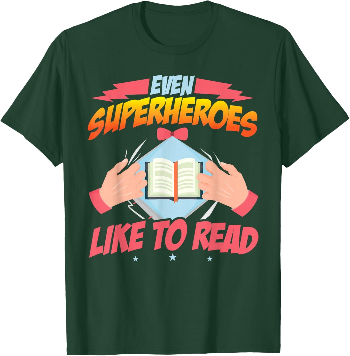 Book Reading Superheroes Like To Read T-Shirt - T-Shirt | Forest