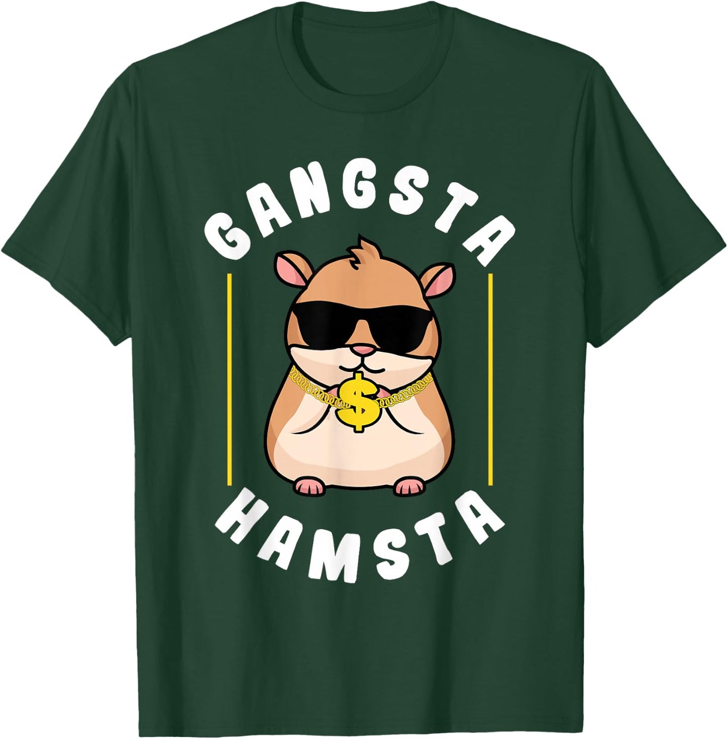 Hamster Gangsta Hamsta Sunglasses T-Shirt - T-Shirt | Forest
