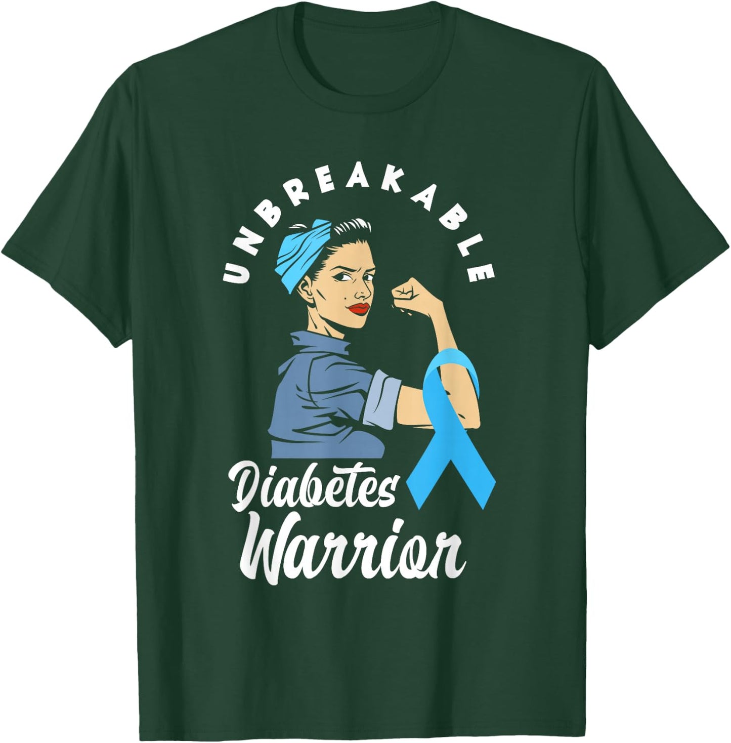 Diabetes Warrior Diabetic T1D Diabetes Awareness T-Shirt - T-Shirt | Forest