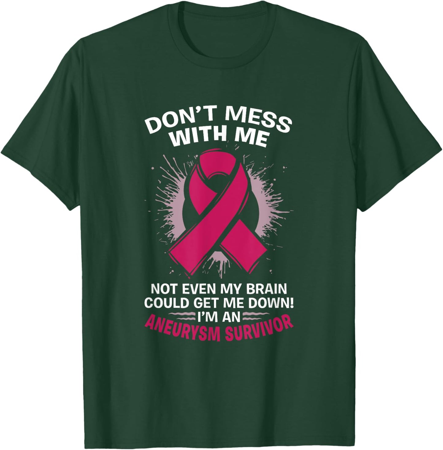 Brain Aneurysm Awareness Burgundy Aortic Aneurysm Survivor T-Shirt - T-Shirt | Forest