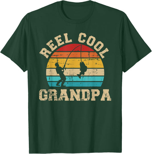 Fishing Reel cool grandpa T-Shirt - T-Shirt | Forest