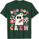 Boo Crew Nurse Halloween Outfits Men Kids Groovy T-Shirt - T-Shirt | Forest