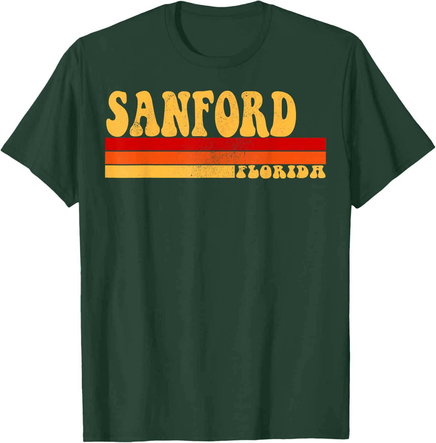 SANFORD Florida City Vintage Roots Retro Design 70s 80s T-Shirt - T-Shirt | Forest