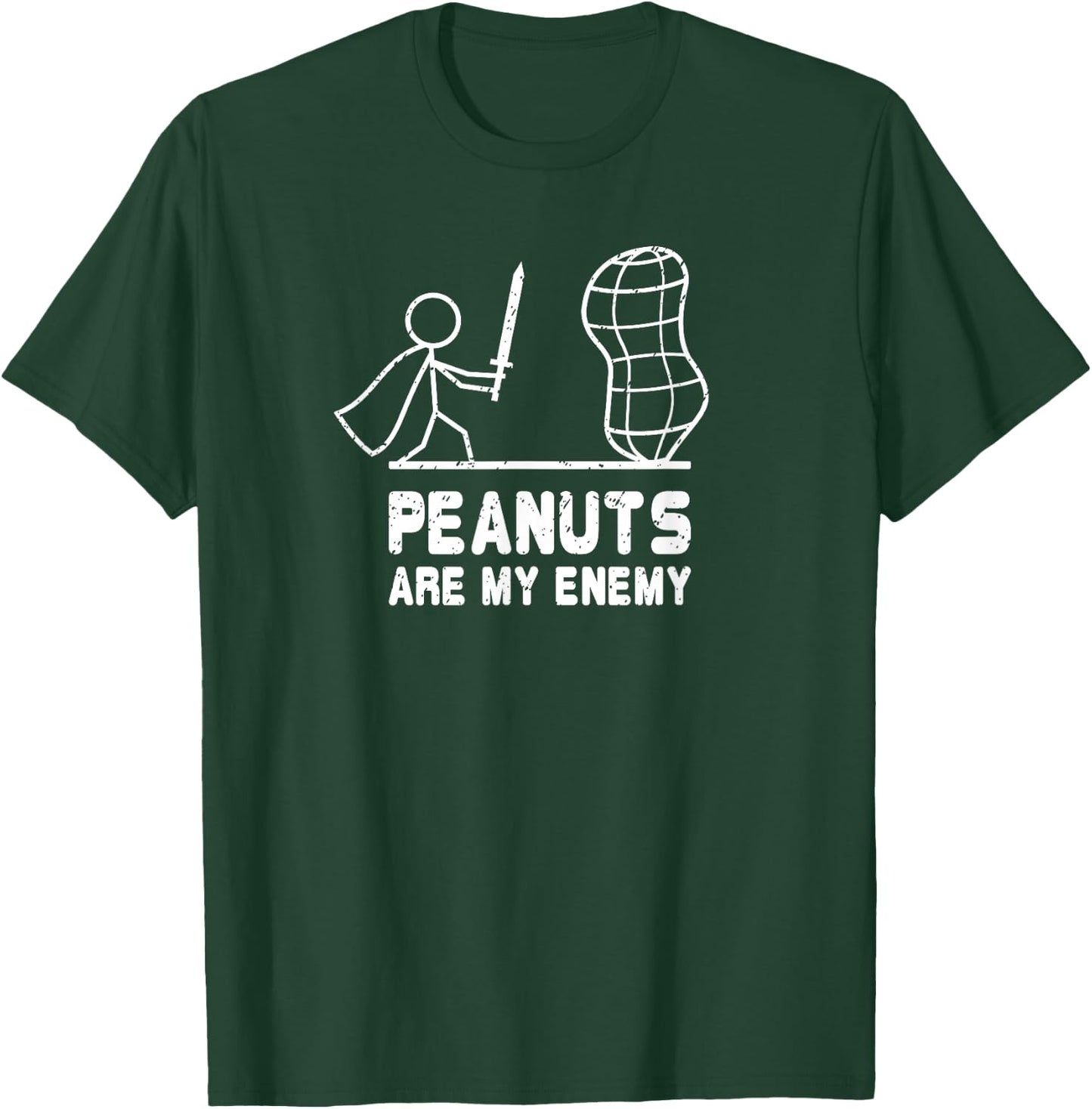 Peanut Allergy Gift Funny Distressed Awareness T-Shirt - T-Shirt | Forest