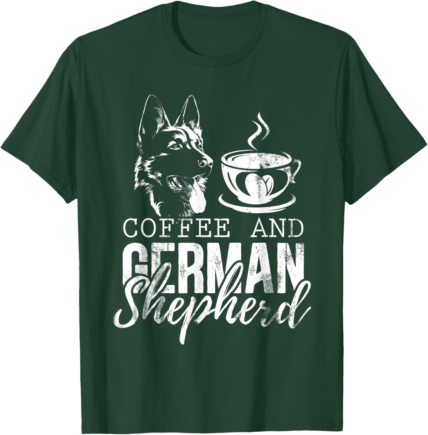 Barista Coffee Lover German Shepherd T-Shirt - T-Shirt | Forest