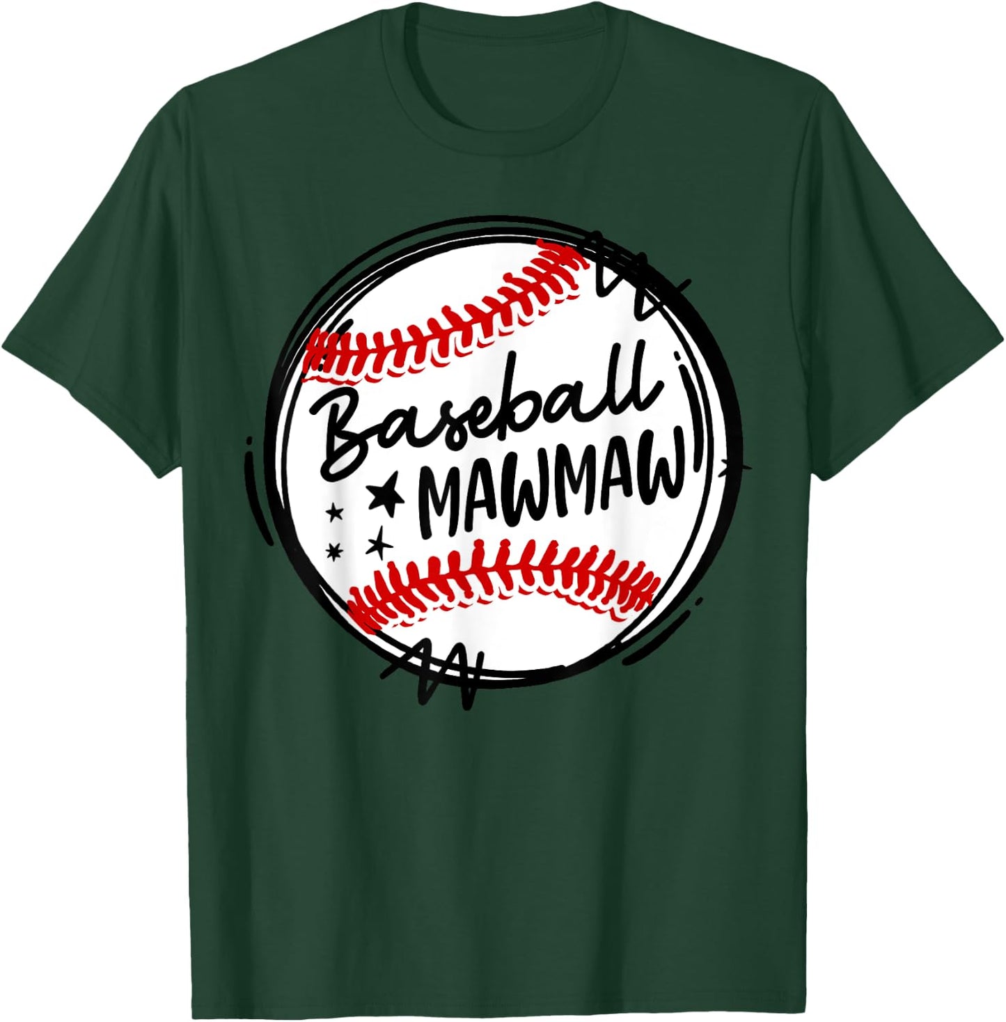 Baseball Lover Cute Baseball Mawmaw T-Shirt - T-Shirt | Forest