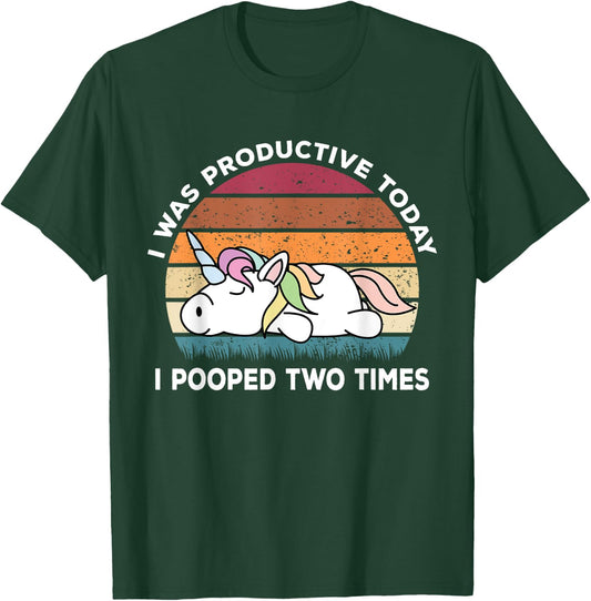 I Pooped Today Shirt | Funny Unicorn Shirts Unicorn T-Shirt - T-Shirt | Forest