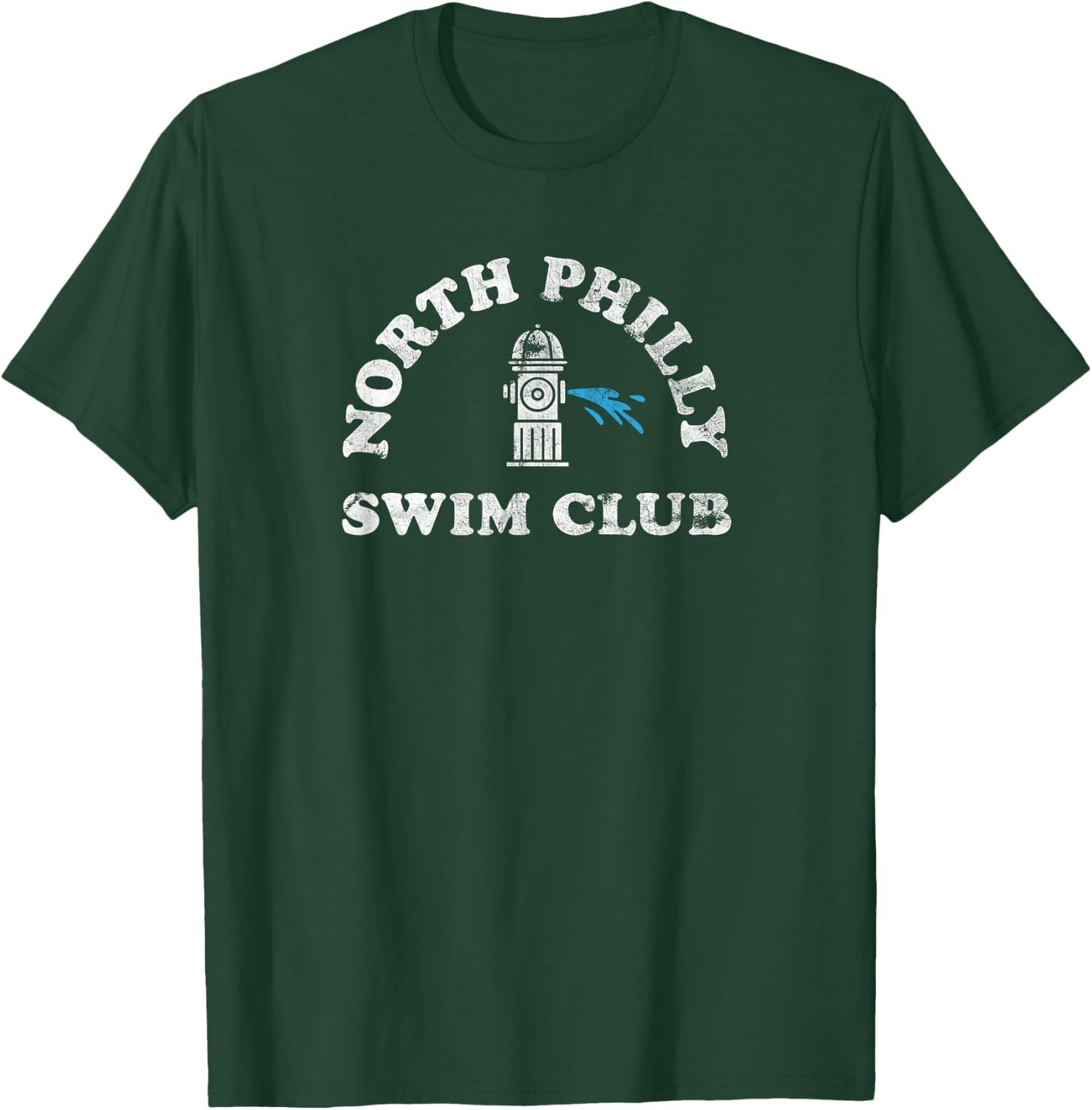 North Philly Swim Club Funny Philadelphia Hood Urban 215 T-Shirt - T-Shirt | Forest