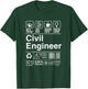 Civil Engineer Product Label Funny Gift T-Shirt - T-Shirt | Forest