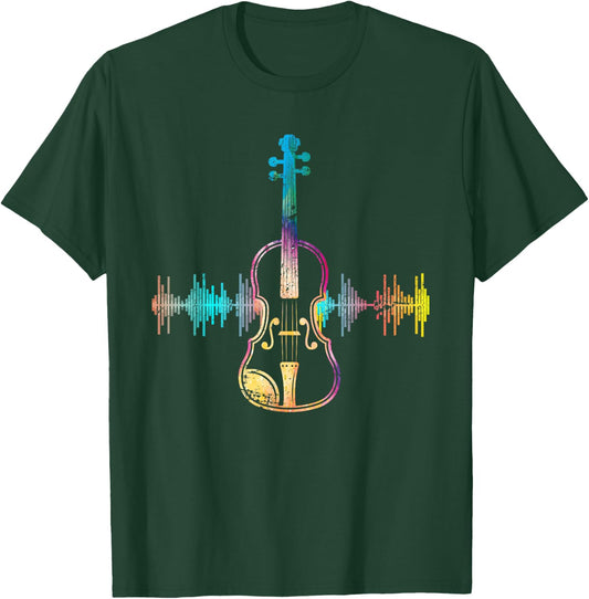 Music Notes Classical Musician Violin Player Gift Violin T-Shirt - T-Shirt | Forest