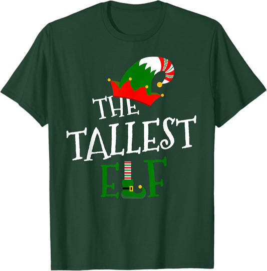 The Tallest Elf Family Matching Group Gift Christmas Costume T-Shirt - T-Shirt | Forest